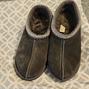 UGG Women's Tasman II Slipper In Dark Charcoal Suede Leather